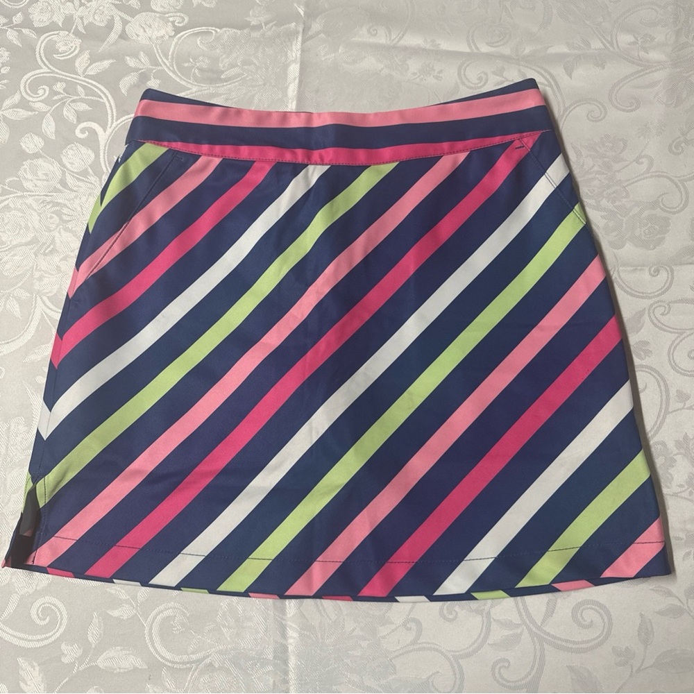 Vineyard Vines Blue and Pink A-Line Mini Skirt